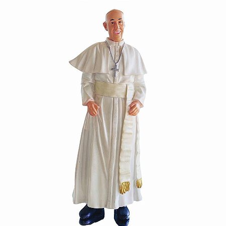 Imagem Papa Francisco Resina Importada 24cm