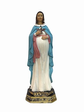 Imagem N Senhora Gravida Resina Importada 22cm