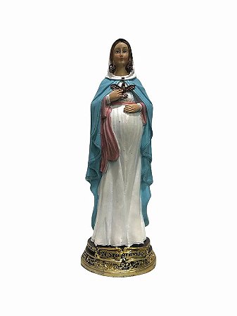 Imagem N Senhora Gravida Resina Importada 17cm
