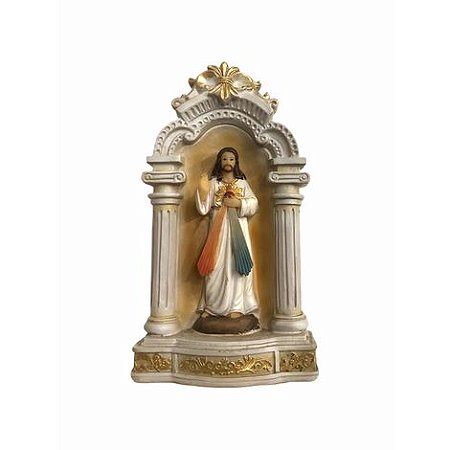 Jesus Misericordioso Capela 13cm Resina Importada