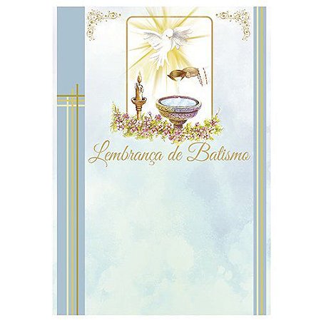 12 Certificado Lembrança de Batismo 27 cm