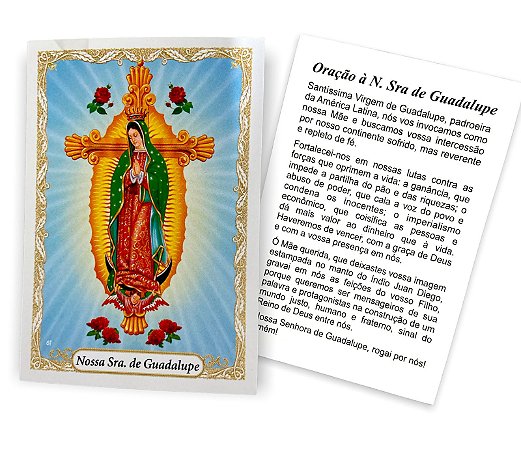 100 Santinho Folheto Oração Nossa Senhora De Guadalupe
