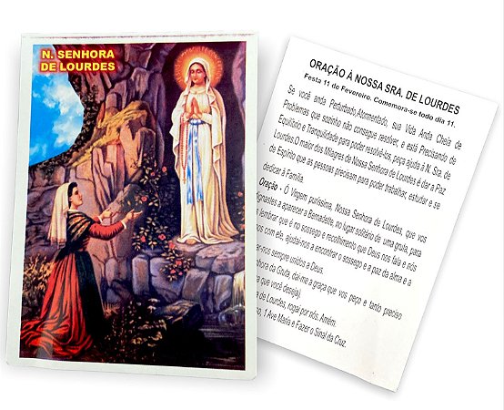 100 Santinho Folheto Oração Nossa Senhora De Lourdes