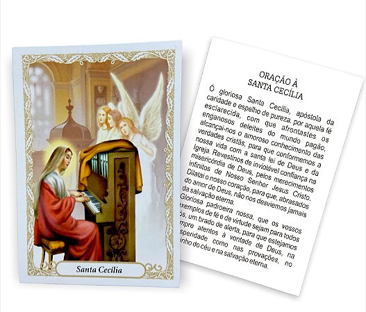 100 Santinho Folheto Oração Santa Cecilia