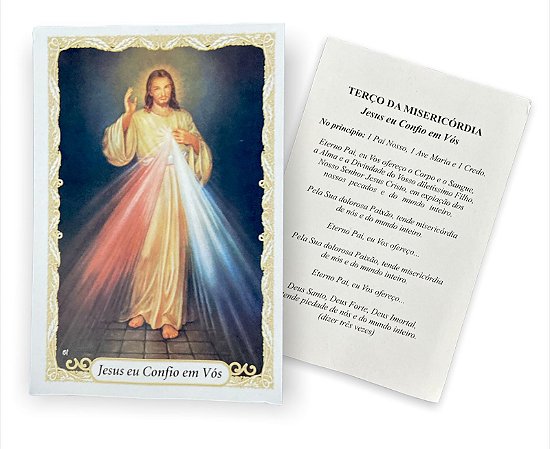 100 Santinho Folheto Oração Jesus Misericordioso