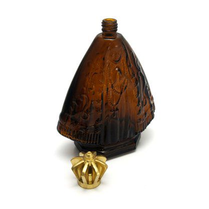 Porta Água Benta Nossa Senhora Aparecida em Vidro Coroa 14cm