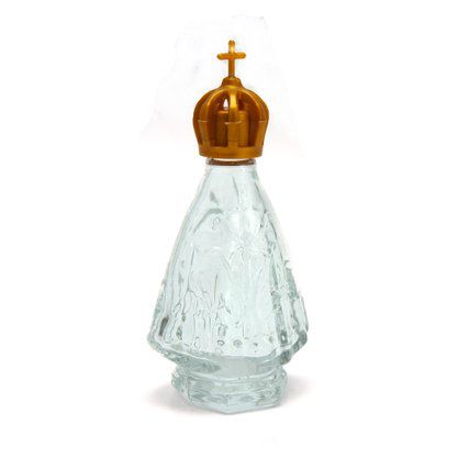 Porta Água Benta Nossa Senhora Aparecida Vidro Coroa 13cm
