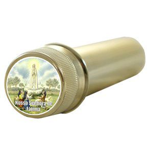 Aspersorio Agua Benta Nossa Senhora de Fatima Acrílico 14cm