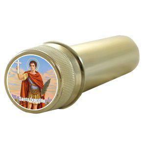 Aspersorio Agua Benta Santo Expedito Acrílico 14cm