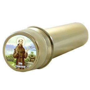 Aspersorio Agua Benta São Francisco de Assis Acrílico 14cm