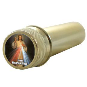 Aspersorio Agua Benta Jesus Misericordioso em Acrílico 14cm