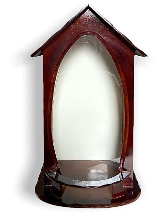 Oratorio Capela Madeira Para Imagem até 30cm com Luz