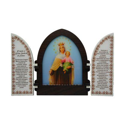 Capela em MDF Resinado Nossa Senhora do Carmo Portas 18 cm