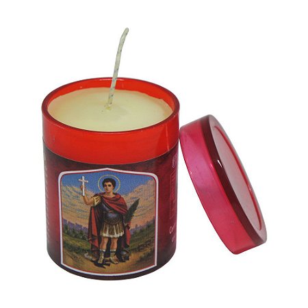 Vela Acrilica Santo Expedito perfumada