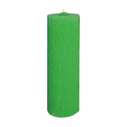 Vela Advento 30cm x 9 cm Verde Texturizada