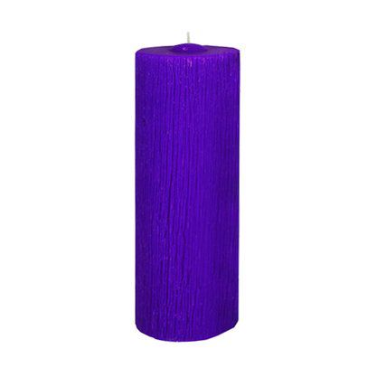 Vela Advento 25 cm x 9 cm Roxa Texturizada