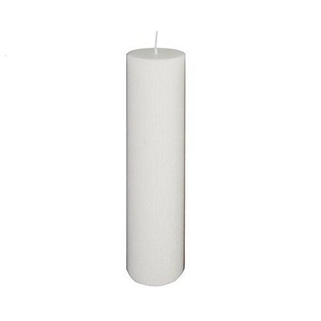 Vela Advento 30 cm x 7 cm Branca Texturizada