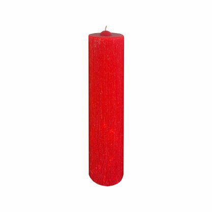 Vela Advento 30 cm x 7 cm Vermelha Texturizada