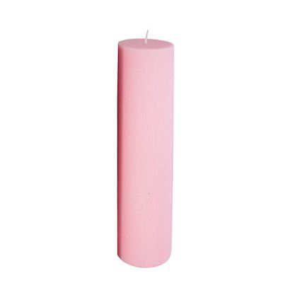 Vela Advento 30 cm x 7 cm Rosa Texturizada