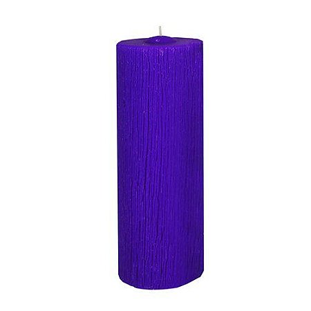 Vela Advento 17 cm x 5.7 cm Roxa Texturizada