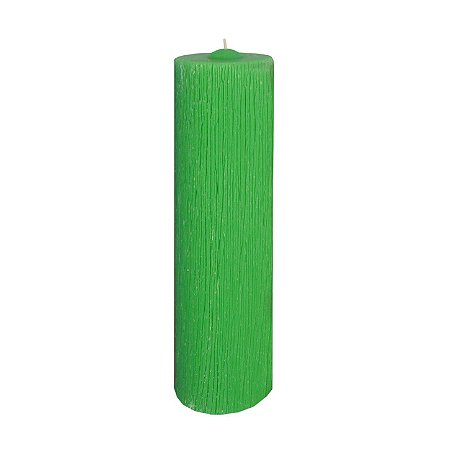 Vela Advento 25 cm x 7 cm Verde Texturizada