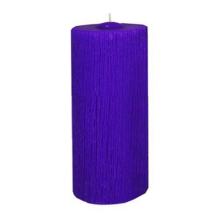Vela Advento 20 cm x 9 cm Roxa Texturizada