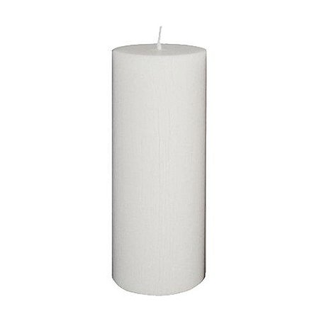 Vela Advento 20cm x 7cm branca Texturizada