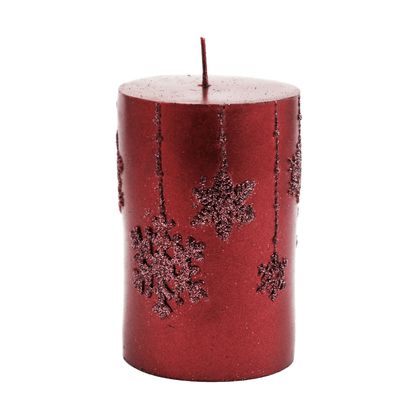 Vela Decorativa Natalina Torre Vinho - 10 cm