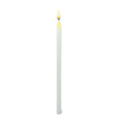 36 Velas Procissão Palestras Fina Branca Não pinga 24cm