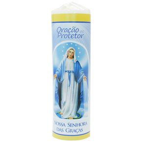 Vela Oração Protetor Nossa Senhora das Graças 14cm