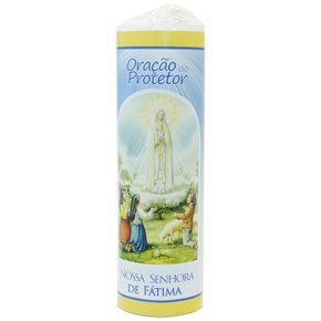Vela Oração Protetor Nossa Senhora de Fatima 14cm