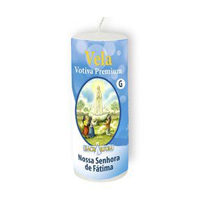 Vela Votiva G Premium Nossa Senhora de Fatima 15cm