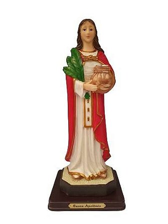 Imagem Santa Apolonia Resina Importada 30cm