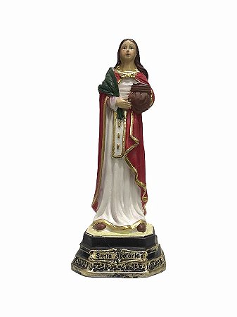 Imagem Santa Apolonia Resina Importada 17cm
