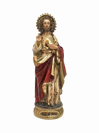 Imagem Sagrado Coração de Jesus  Resina Importada 20cm