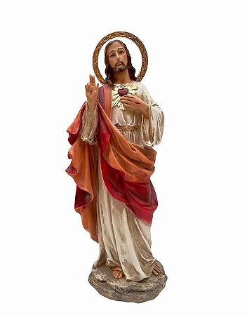 Imagem Sagrado Coração de Jesus  Resina Importada 25cm