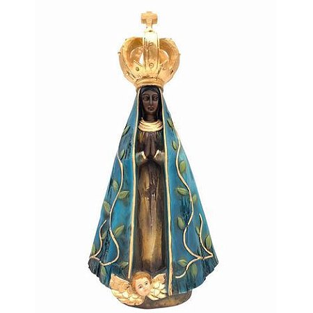 Imagem Nossa Senhora Aparecida Resina Importada 30cm Azul