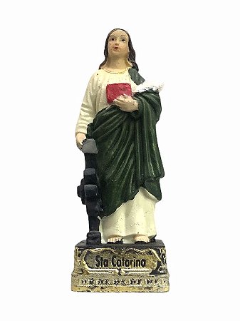 Imagem Santa Catarina Resina Importada 9cm