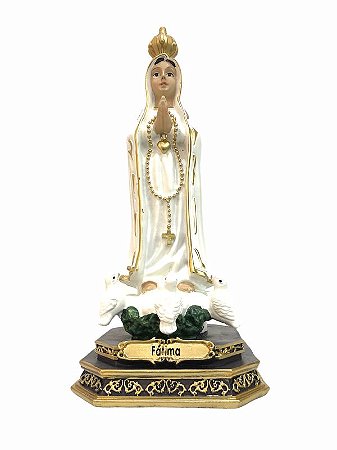 Imagem Nossa Senhora de Fatima Resina Importada 30cm