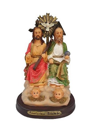 Imagem Santissima Trindade Resina Importada 22cm