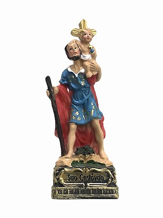 Imagem São Cristovão Resina Importada 9cm