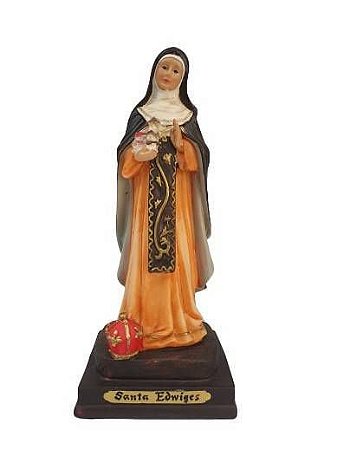 Santa Edwiges Imagem Resina Importada 30cm