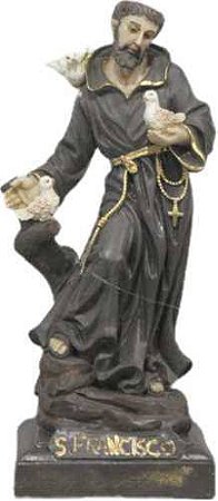 Imagem São Francisco Resina Maciça Importada Portugal 22cm