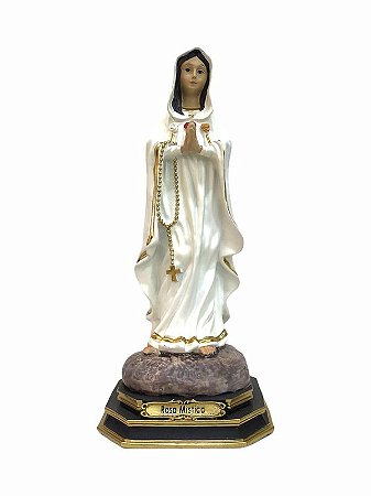 Nossa Senhora Rosa Mistica Imagem Resina Importada 30cm
