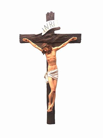 Crucifixo Parede Resina Importada 65Cm