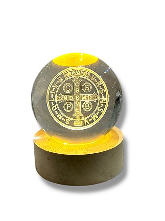 Luminaria globo São Bento  8 cm usb