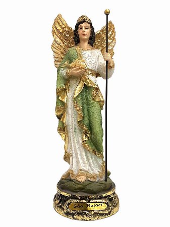 Imagem São Rafael Arcanjo Resina Importada 30cm