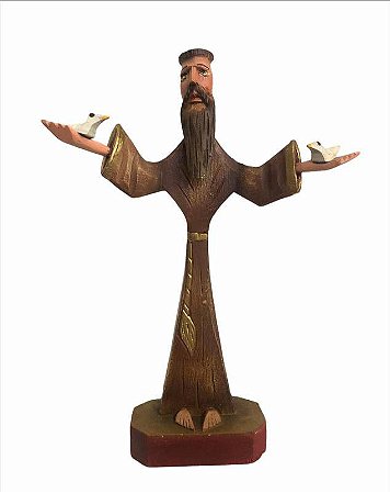 São Francisco De Assis Madeira 26cm