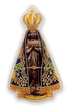 Adesivo Nossa Senhora Aparecida Resinado 8x4cm