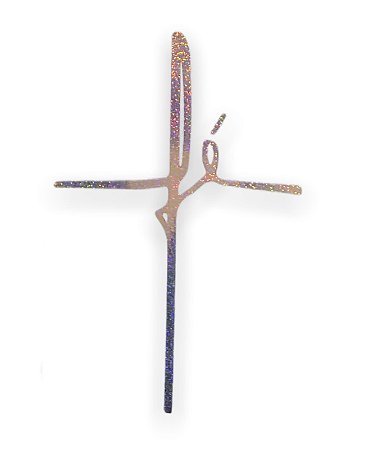 Adesivo Para Carro Fé Dupla Face G Prata 16x10cm